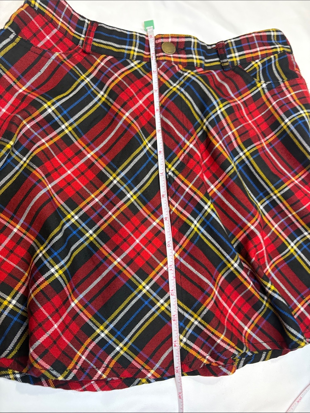 Marilyn Monroe Apparel Classic Red Plaid Academic Grunge Twirl Mini Skirt XS - Picture 5 of 7